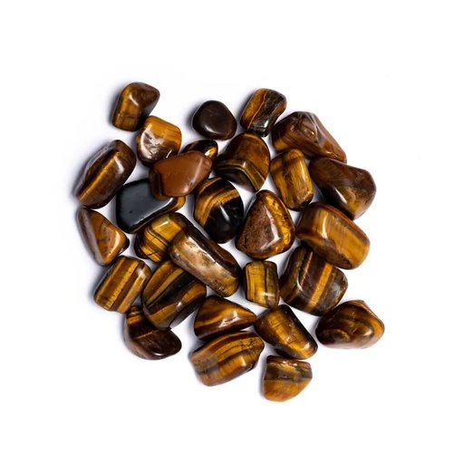 [8720512971408] Oeil de tigre pierre polie de qualité A | ± 1000 g; ±3-4 cm