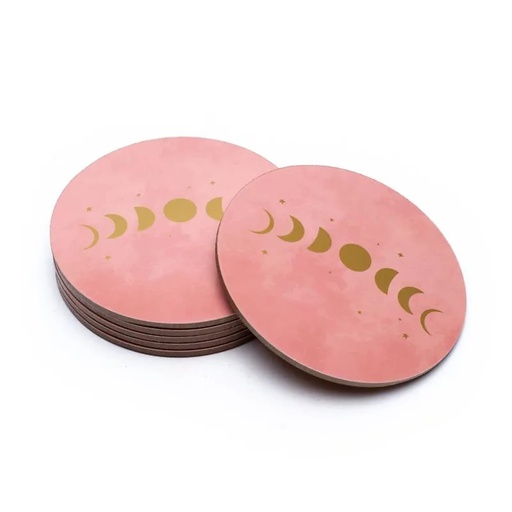 [8720512971606] Ensemble de 6 sous-verres Phases de lune | 152g