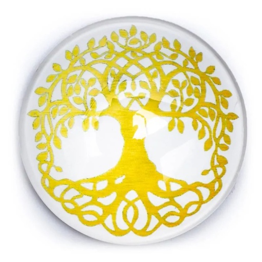 [8720512972337] Aimant décoration Arbre de Vie couleur or | 4 cm