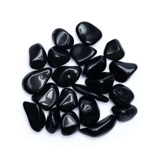 [8720512973433] Obsidienne arc-en-ciel pierres roulées A | ±250g; ±3-4cm