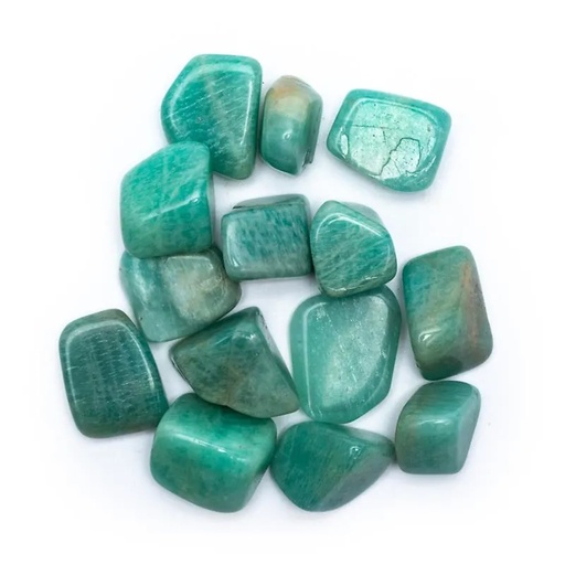 [8720512973501] Amazonite pierres roulées qualité A | ±250 g; ±4-5 cm
