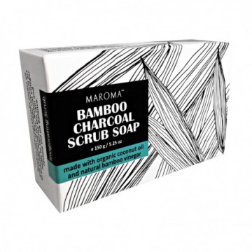 [8901186804265] Maroma Savon exfoliant au charbon de bois de bambou Comm. éq