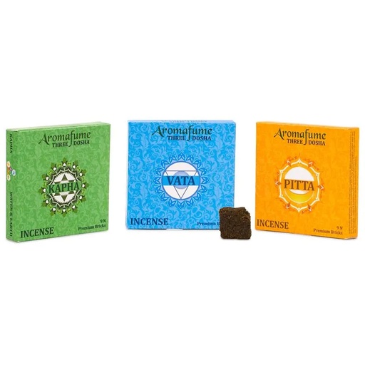 [8901362068399] Briques d'encens Aromafume confection 3 dosha | 40 g