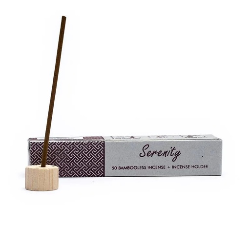 [8903833905318] Encens aux herbes sans bambou avec support Serenity | 34 g
