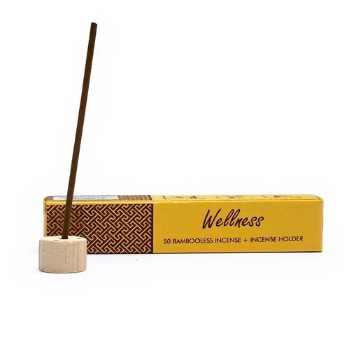 [8903833905332] Encens aux herbes sans bambou avec support Wellness | 34 g