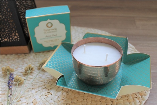 [8903833913115] Pitta Aqua Oud Bougie parfumée 2 mèches en pot -- 200g