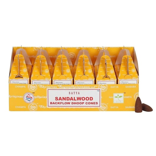 [8904245402983] Cônes d'encens à refoulement Bois de santal | 75 g