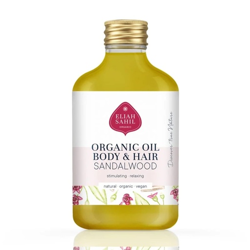 [9120096510779] Huile Corps & Cheveux Amande Santal bio Eliah Sahil -- 100ml