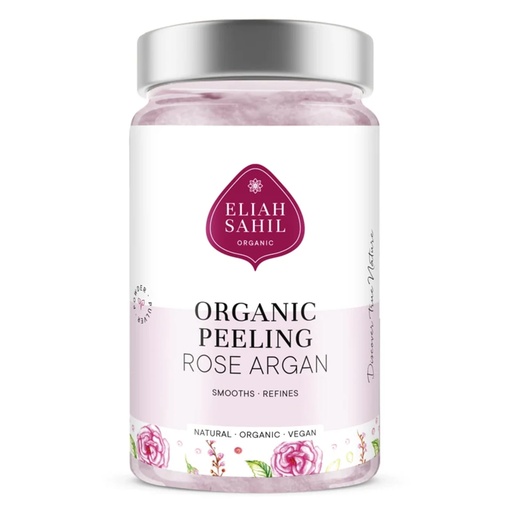 [9120096510816] Gommage Corps Argan à la rose bio Eliah Sahil -- 256 g