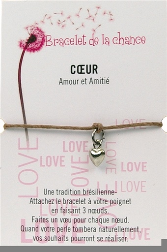 [0811200016421] Bracelet de la chance - Coeur