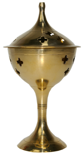 [3660341011843] Brûle-encens laiton - forme calice