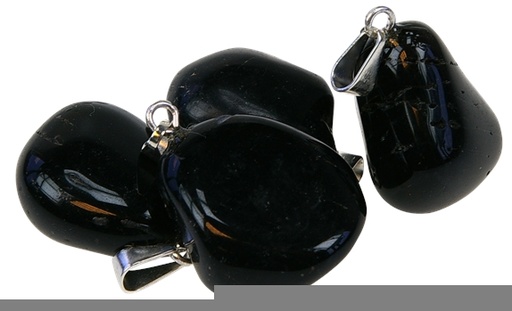 [3660341090527] Pendentif pierre roulée - Onyx Noir