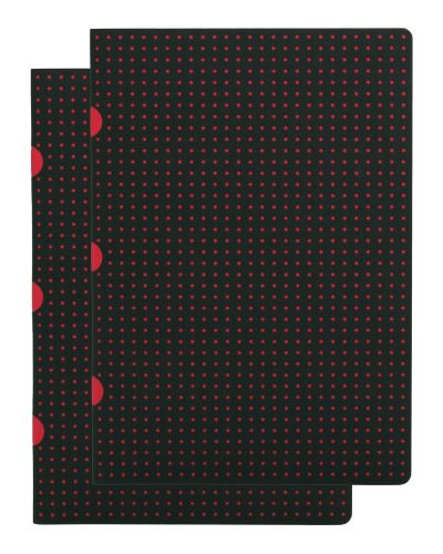 [9781439791905] Paper-Oh - Noir sur Rouge / Noir sur Rouge - A5 - Ligné