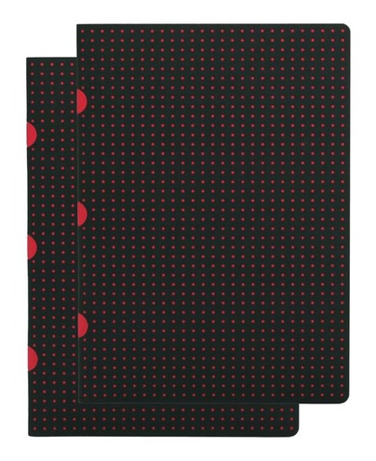 [9781439791912] Paper-Oh - Noir sur Rouge / Noir sur Rouge - A5 - Non ligné