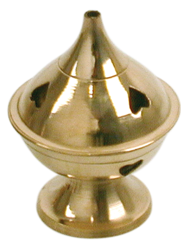 [3660341228401] Brûle-encens laiton - forme petite cheminée