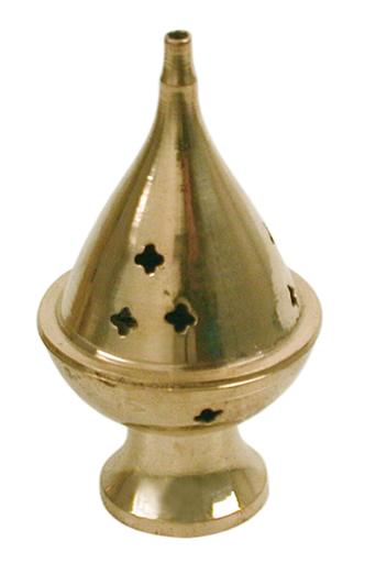 [3660341228418] Brûle-encens laiton - forme cheminée