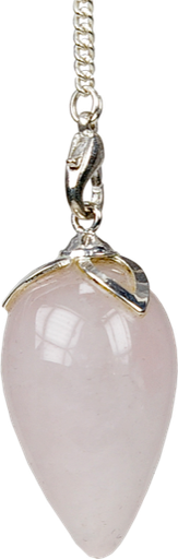 [3660341237946] Pendule Lotus en Quartz Rose