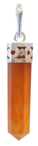 [3660341257883] Pendentif Cornaline chauffée Pointe