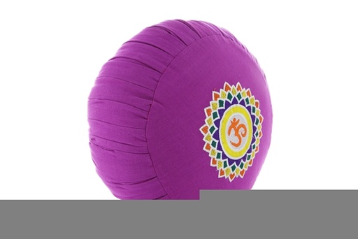 [3660341271216] Zafu en Kapok Fuchsia Broderie Chakra Sahasrara