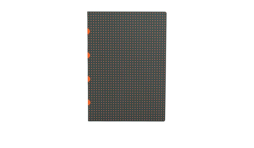 [9781439791707] Paper-Oh - Gris sur Orange / Gris sur Orange - A4 - Ligné