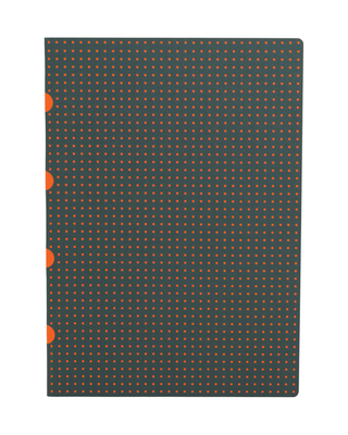 [9781439791738] Paper-Oh - Gris sur Orange / Gris sur Orange - A4 - Quadrillé