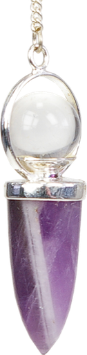 [3660341318881] Pendule Pointe Améthyste et Bille de Cristal