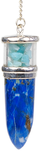 [3660341318980] Pendule Pointe Lapis et Remplissage Larimar