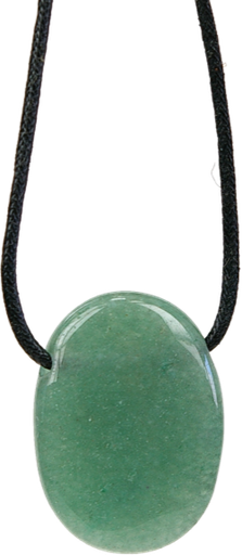 [3660341322406] Collier Aventurine Verte Pierre ovale percée Cordon noir