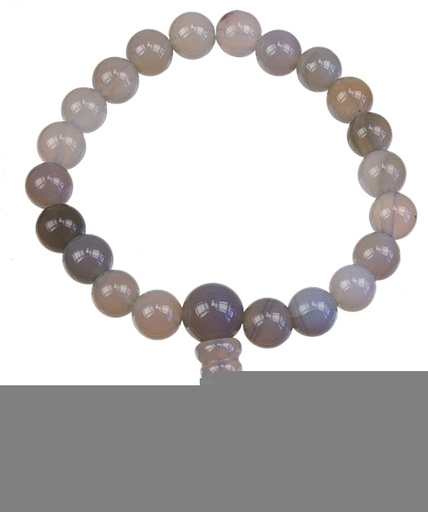 [3660341322505] Bracelet mala tibétain - Agate rubanée