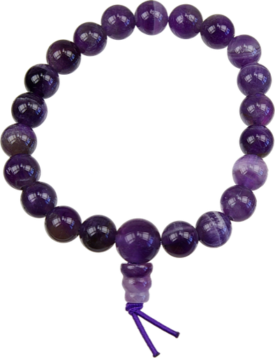 [3660341322512] Bracelet mala tibétain - Améthyste