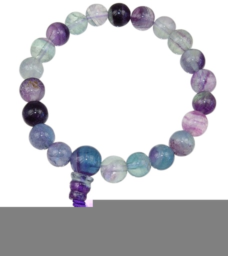 [3660341322543] Bracelet mala tibétain - Fluorite
