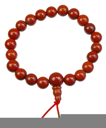 [3660341322550] Bracelet mala tibétain - Jaspe rouge