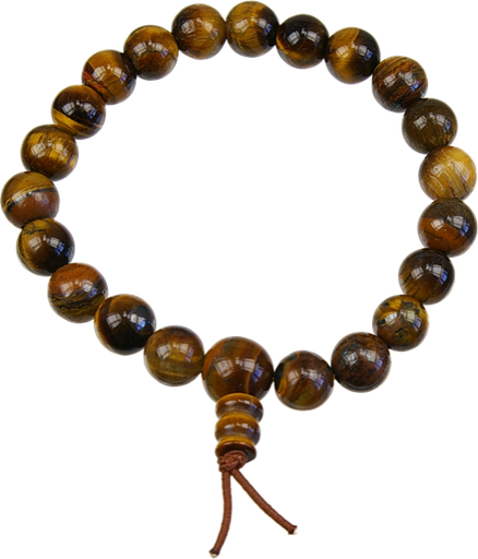 [3660341322574] Bracelet mala tibétain - Oeil de tigre
