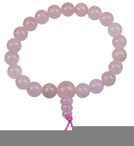 [3660341322581] Bracelet mala tibétain - Quartz rose