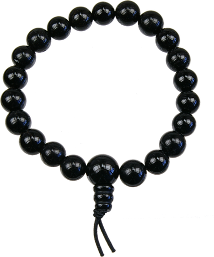 [3660341322611] Bracelet mala tibétain - Onyx Noir