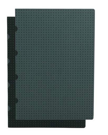[9781439792377] Paper-Oh - Noir sur Gris / Gris sur Noir - A4 - Quadrillé