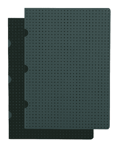 [9781439792452] Paper-Oh - Noir sur Gris / Gris sur Noir - A5 - Quadrillé