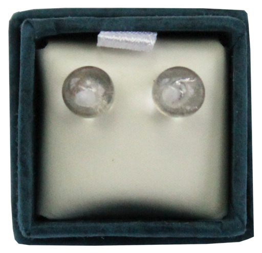 [3660341403822] Boucles d'oreilles perles de cristal de roche - 6 mm