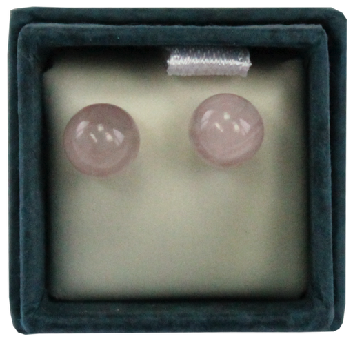 [3660341403846] Boucles d'oreilles perles de quartz rose - 6 mm