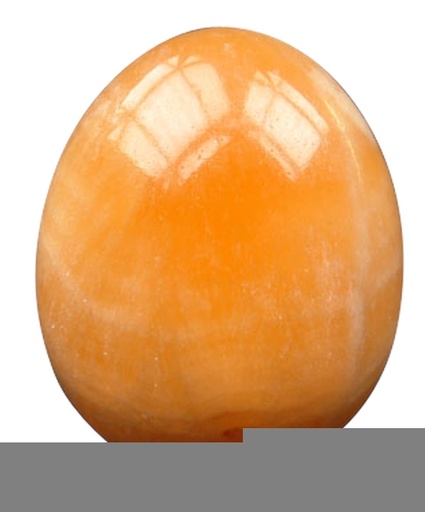 [3660341404706] Oeuf Calcite Orange - Pièce de 30 x 45 mm