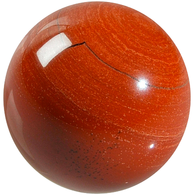 [3660341404980] Sphère Jaspe Rouge - Pièce de 40 mm