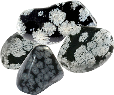 [3660341405451] Pierres Roulées - Obsidienne Mouchetée - Sachet 500 grs