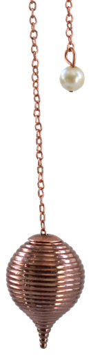 [3660341411032] Pendule Boule Striée en Cuivre