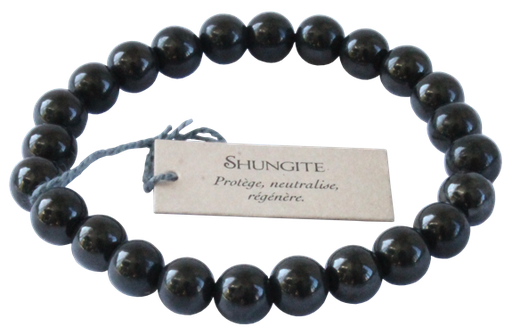 [3660341412268] Bracelet Shungite Perles rondes 8 mm