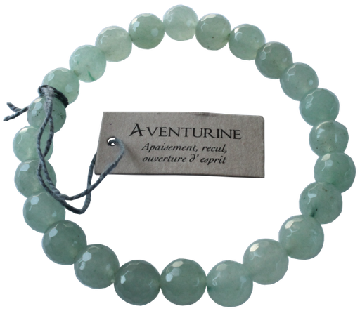 [3660341412336] Bracelet Aventurine Verte Perles rondes facettées