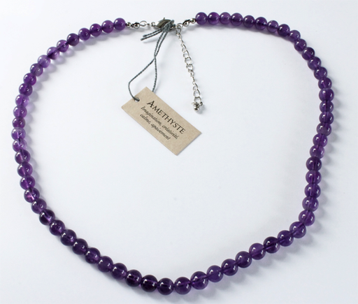 [3660341546727] Collier Améthyste Perles rondes 6 mm