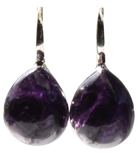 [3660341554654] Boucles d'oreilles Améthyste Argent 925 Bombées