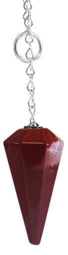 [3660341557181] Pendule à Facettes Jaspe Rouge