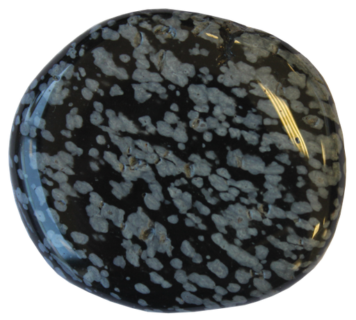 [3660341572351] Sachet pierres roulées plates - Obsidienne Mouchetée