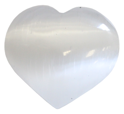 [3660341576441] Cœur en Sélénite Blanc